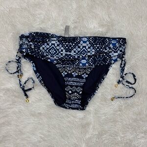 Tommy Bahama Navy and White Floral Bikini Bottom